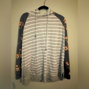 Maurice’s floral and stripe hoodie